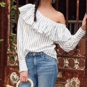 PAIGE Women's Halsey One-Shoulder Blouse- New